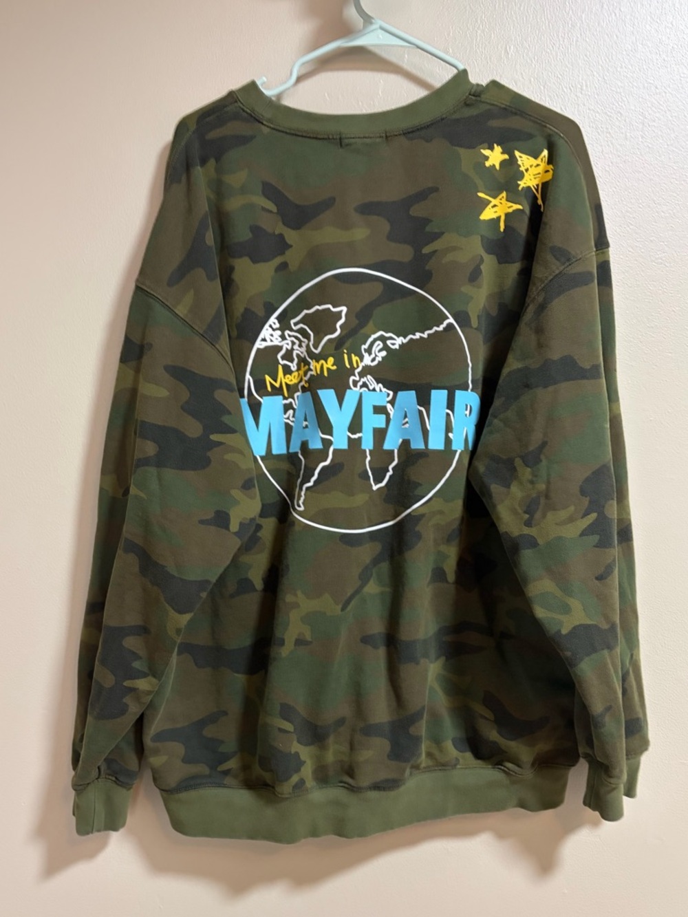 Mayfair Group camo sweatshirt